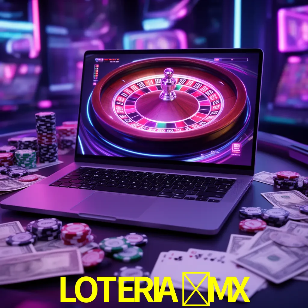 Centro móvil LOTERIA-MX con casino, cajero, bonos, app y acceso de cuenta para México